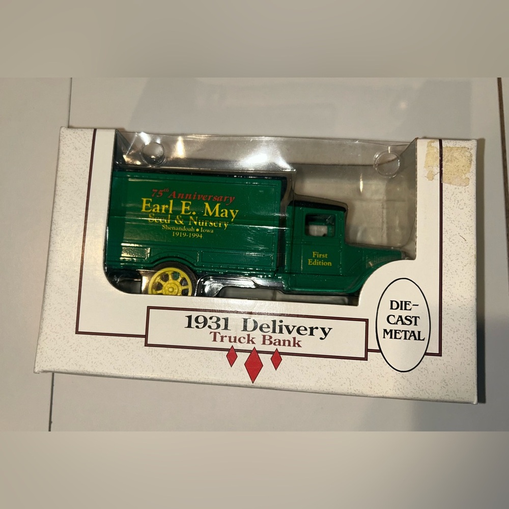Earl E May Green 1931 Delivery Truck Bank